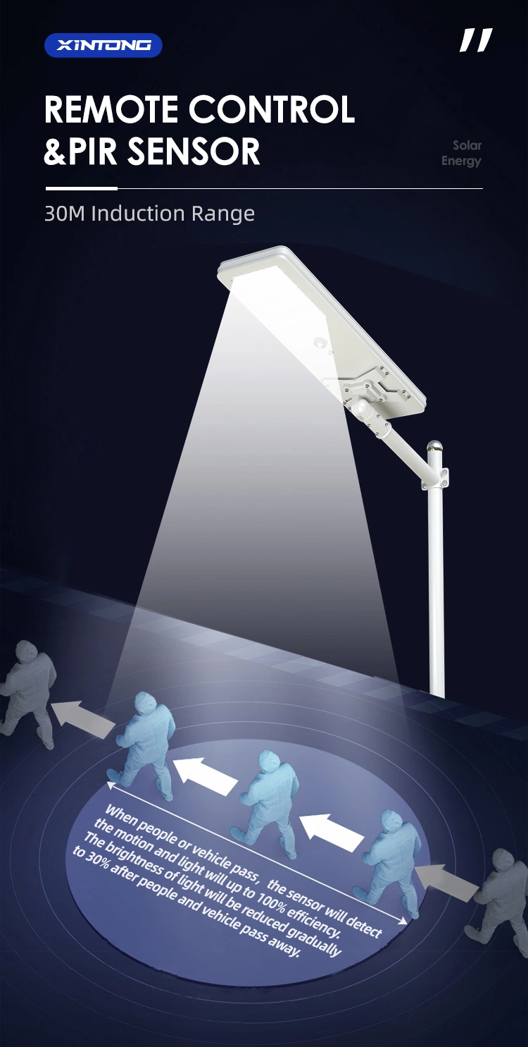 All in One Outdoor Solar Panel Energy Saving Integrated Road LED Street Lamp