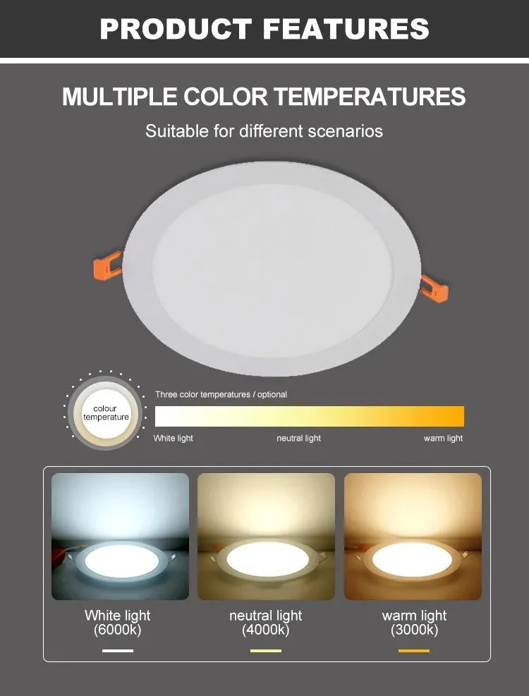 Recessed or Surface Downlight Panel Light Smart Tuya Dimmable LED Ceiling Lamp